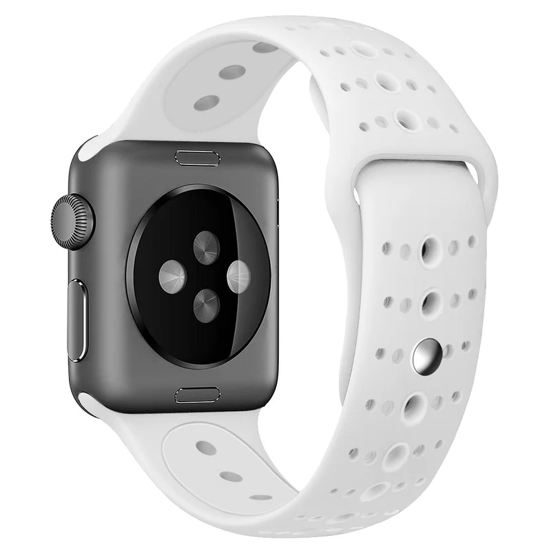 Силиконовый ремешок для Apple Watch 42 мм 38 40 44 спортивный стиль сменный Браслет IWatch