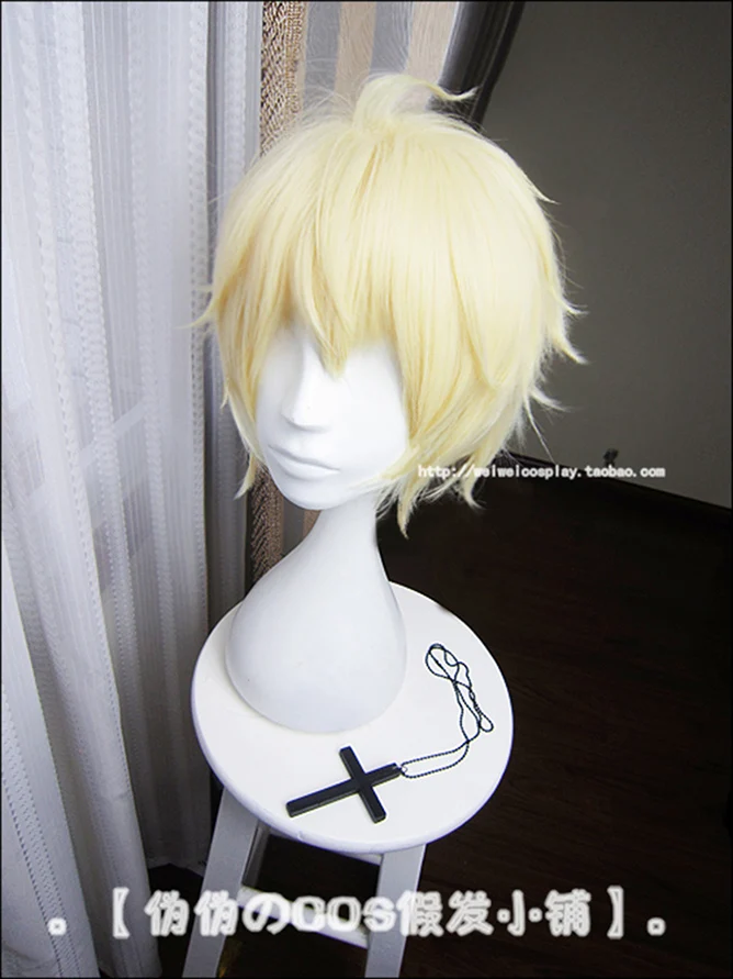 Парик для косплея Owari no Seraph Of The End Mikaela Hyakuya термостойкие короткие молочные светлые