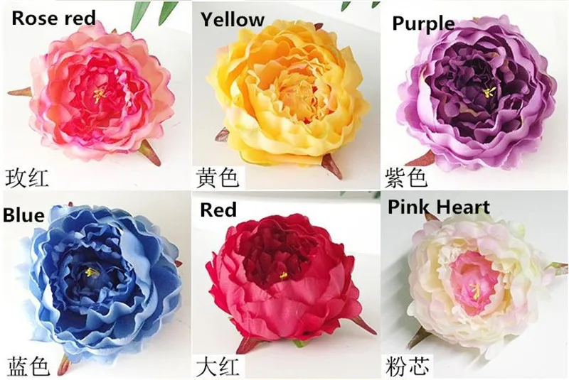 10 шт./лот смешанный цвет искусственный шёлковый пион цветок стена свадебное