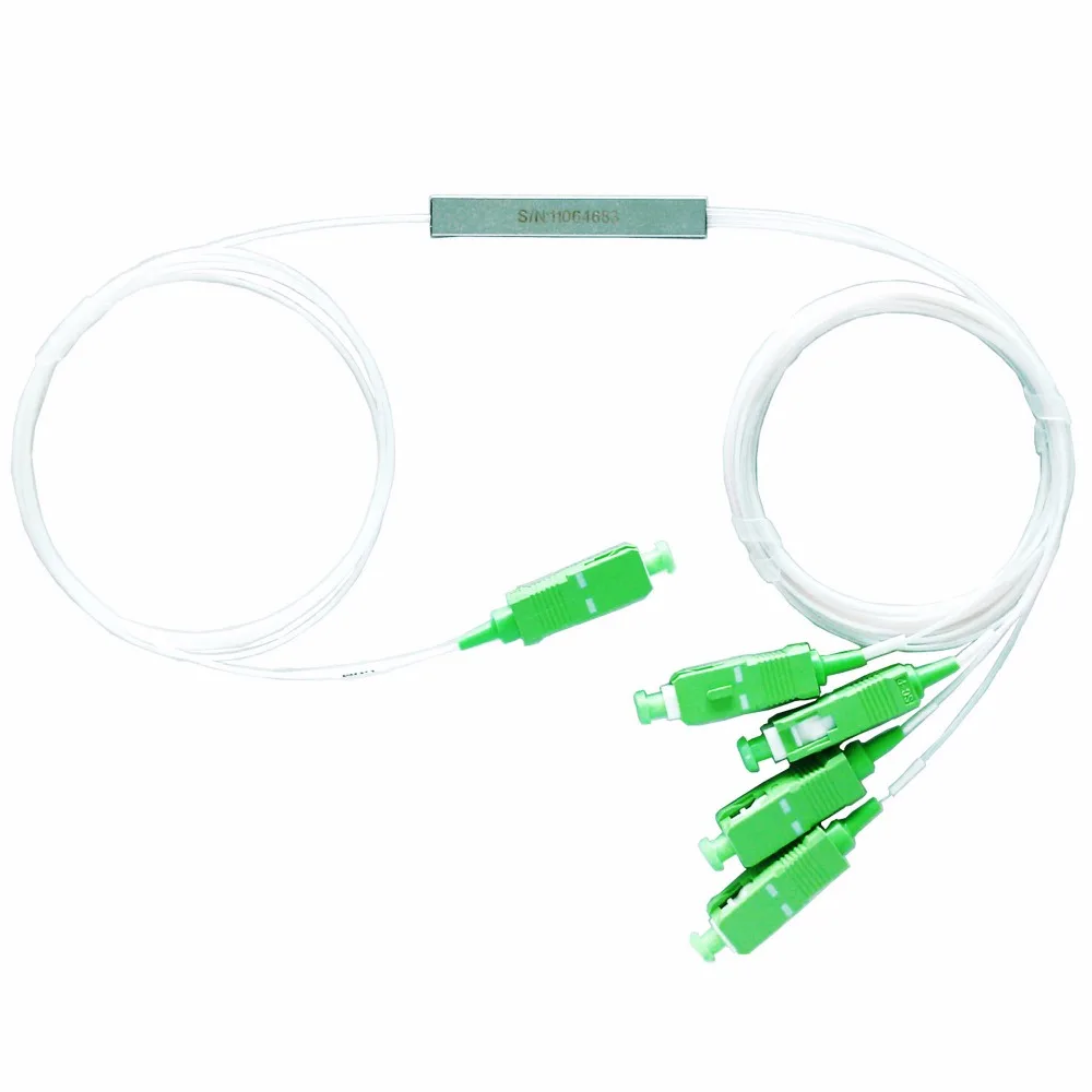 1x4 SC/APC Fiber Optic PLC Splitter Fiber splitters Fiber pigtails SC APC