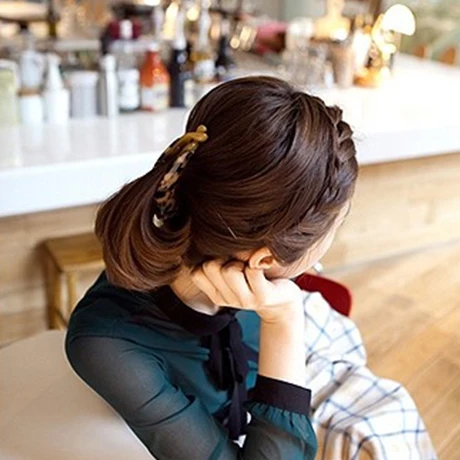 Классическая заколка для волос в форме банана с леопардовым принтом ацетат