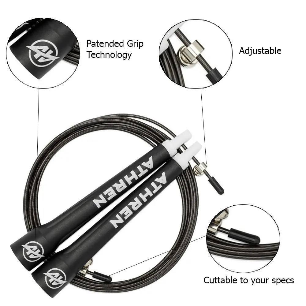 ProCircle крепкий захват Скакалка узор Ручки Регулируемая проволочная веревка для