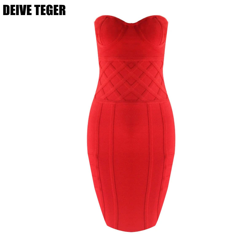DEIVE Teger летние полосатые красные пикантные без рукавов Для женщин мини платье