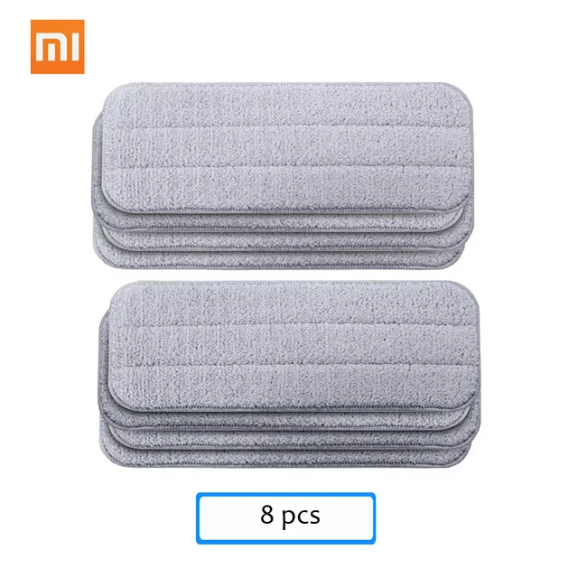 8pcs replace cloths Xiaomi Mijia Deerma светильник для швабры с распылителем воды вес 360 Вращающийся инструмент для чистки стержней с тканью из углеродного волокна для умного дома - Цвет: 8pcs replace cloths