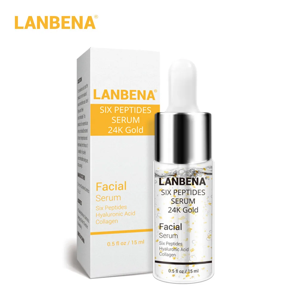 24K Gold LANBENA Сыворотка для лица витамины сыворотки для лица сыворотка с гиалуроновой кислотой для ухода за кожей лица Сыворотка 24k золото Гиалуроновая кислота витамина C Витамин C сыворотка акне удаления угрей красота - Вес нетто: 24K Gold