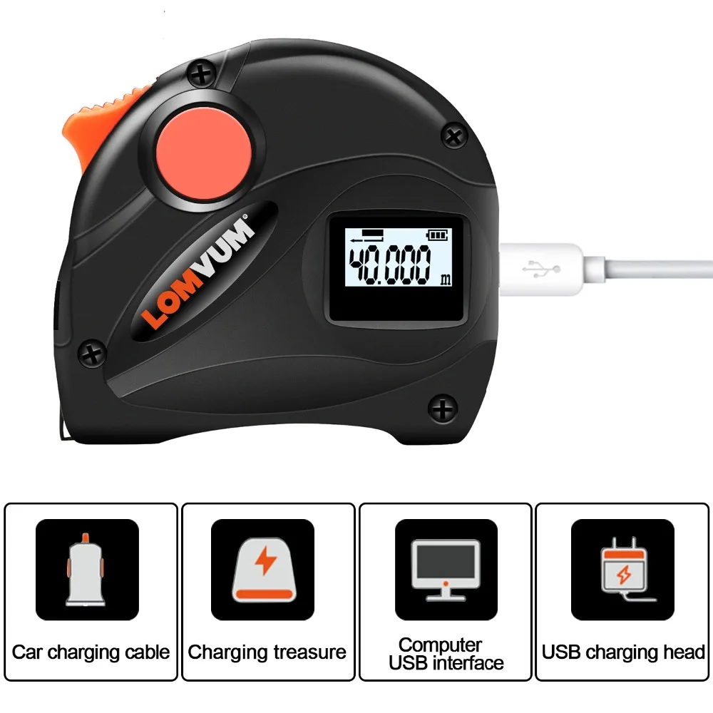 LOMVUM Лазерная Лента измерительная лента 5 метров инфракрасная деревообработка