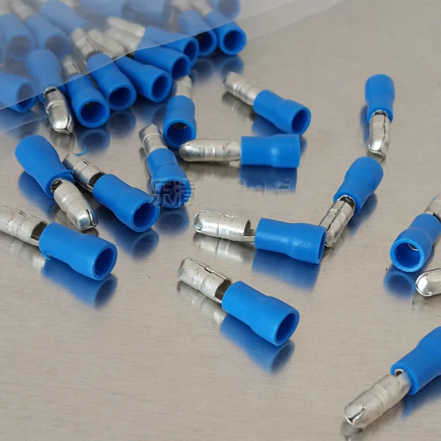 

MPD2-195 Blue PVC Insulating Male Crimp Cable Terminals Connectors 1.5-2.5mm2