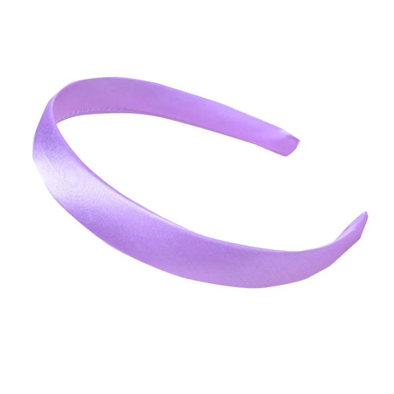 lilac 2 см широкая сатиновая повязка на голову для девочек, повязка на голову, аксессуары на голову, детская лента, корона, повязка на голову для женщин, полимерные повязки на голову - Цвет: lilac