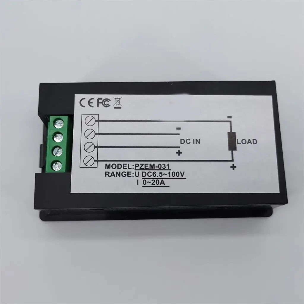 DC Voltmeter Ammeter Power Energy Digital Voltage Current Meter LCD 4 in 1 6.5-100V 20A with Shunt | Инструменты
