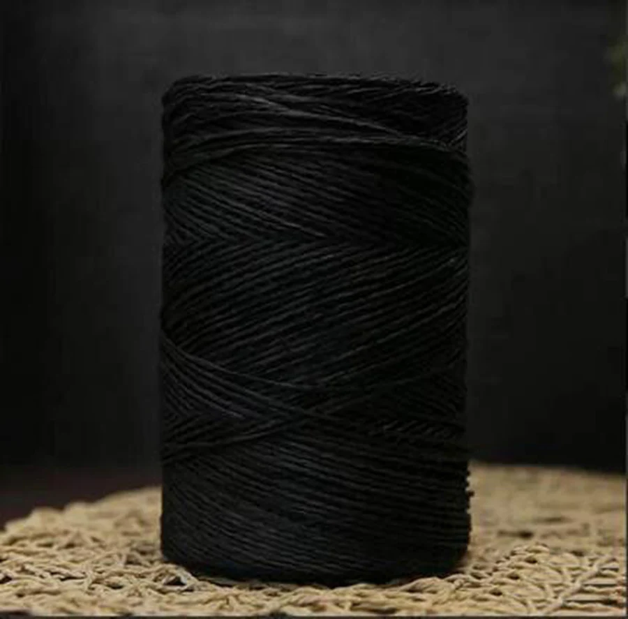 black Горячая 500 г/лот соломенная пряжа из рафии летняя шляпа пряжа крючком пряжа для шляп ручной работы корзины ручной работы - Цвет: black