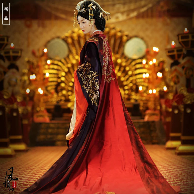 Китайский древний Свадебный Hanfu длинный костюм Хана династии невесты жениха