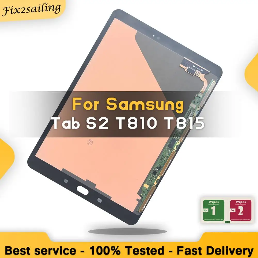 9,7 дюймов ЖК-дисплей для samsung GALAXY Tab S2 T810 T815 сенсорный экран дигитайзер сенсорные датчики сборка Замена
