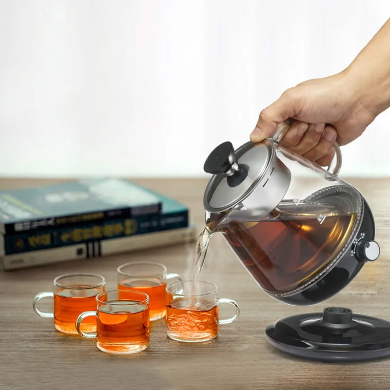 

Новый чайник небольшой емкости для домашнего здоровья стеклянный автоматический паровой Электрический черный чай anhua
