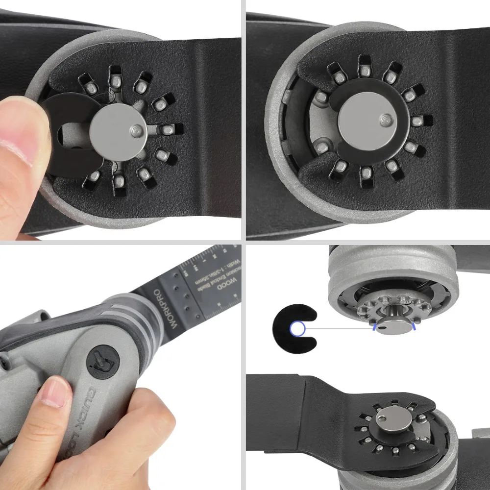 

WORKPRO 23PC Saw Blades Multi Tool Oscillating Saw Blades for Dremel Bosch Milwaukee Quick Release Saw Blades for Metal/wood