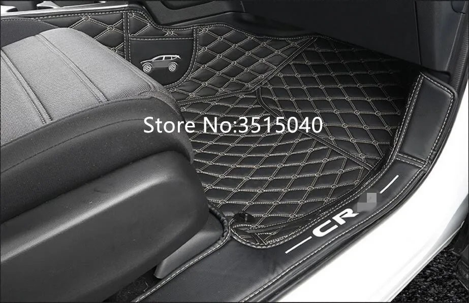 2 цвета кожи специальный автомобиль Коврики пользовательские подходят для Honda CR-V