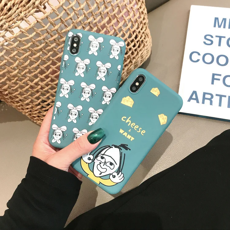 Мультяшная милая кукла-клоун синий чехол для iPhone X XR XS Max 6 S 7 8 Plus матовый мягкий