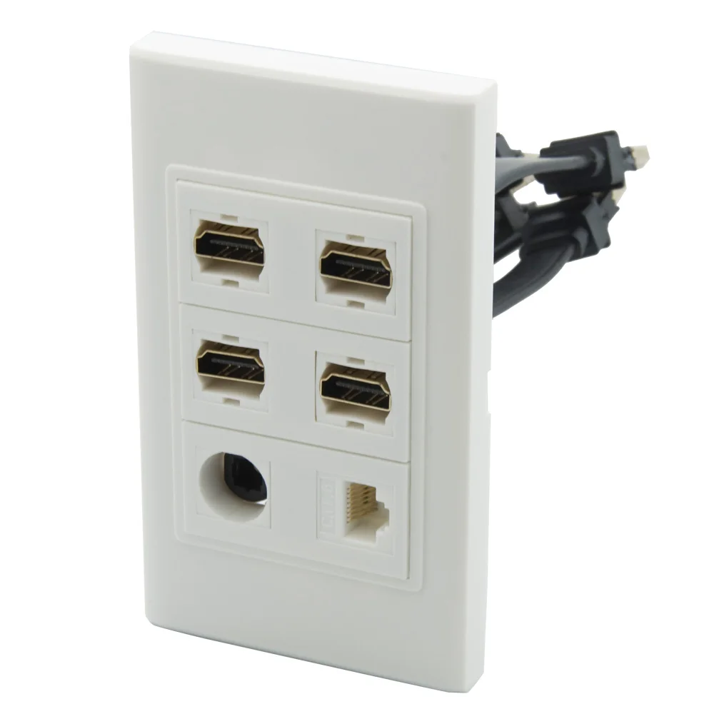 1 комплект без винта Порт CAT6 RJ45 порт Toslink 4 порта s HDMI плоский короткий кабель стиль