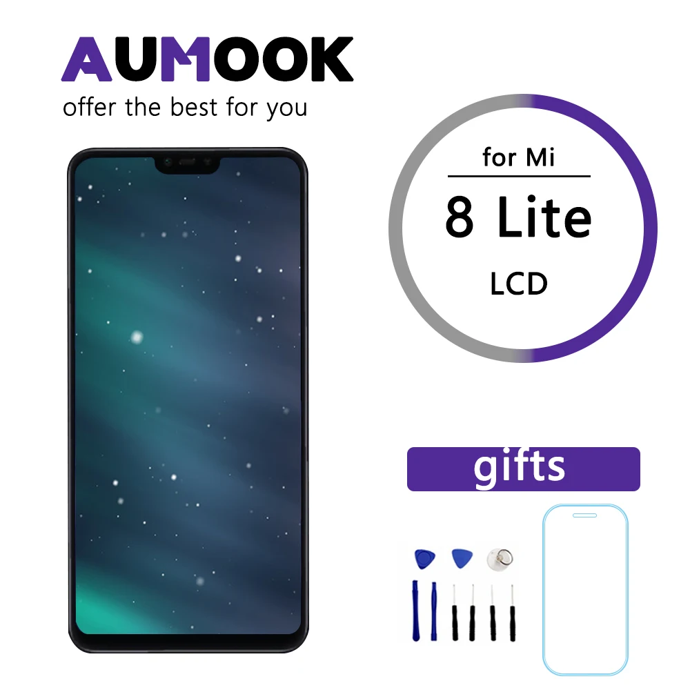 6,26 3,5 дюйма ЖК для Xiaomi mi 8 lite экран дисплей кодирующий преобразователь сенсорного экрана в сборе экран Замена для mi 8 Youth lcd