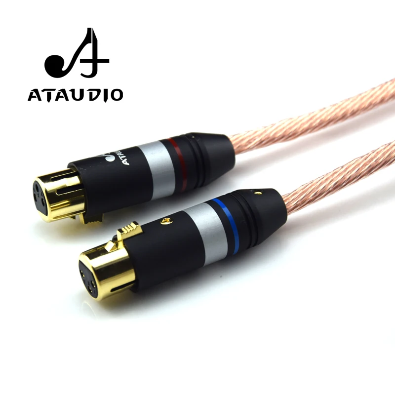 ATAUDIO HIFI чистый OCC XLR кабель высокого качества 3 контактный штекер гнездо 2XLR