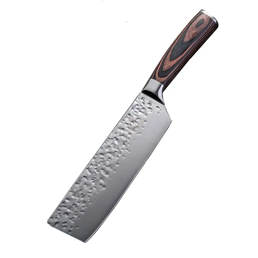 7 inch DAOMACHEN кухонный нож поварские ножи 7 дюймов японский высокоуглеродистой нержавеющей стали нож для овощей Santoku китайский нож - Цвет: 7 inch