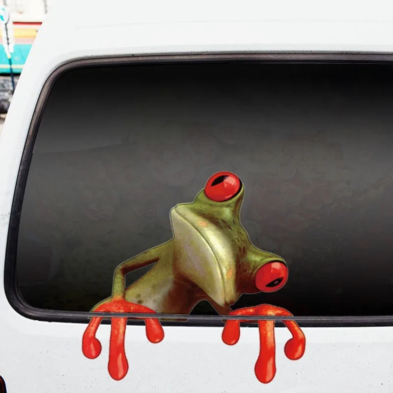 1 шт. Автомобильная Светоотражающая забавная Наклейка ПВХ имитация 3D животное