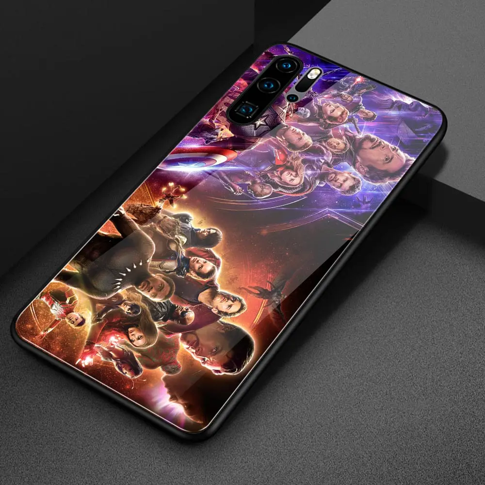 Для Huawei P20 pro Чехол стеклянная задняя крышка P9 plus чехол Marvel Super hero Мстители для P10 Plus