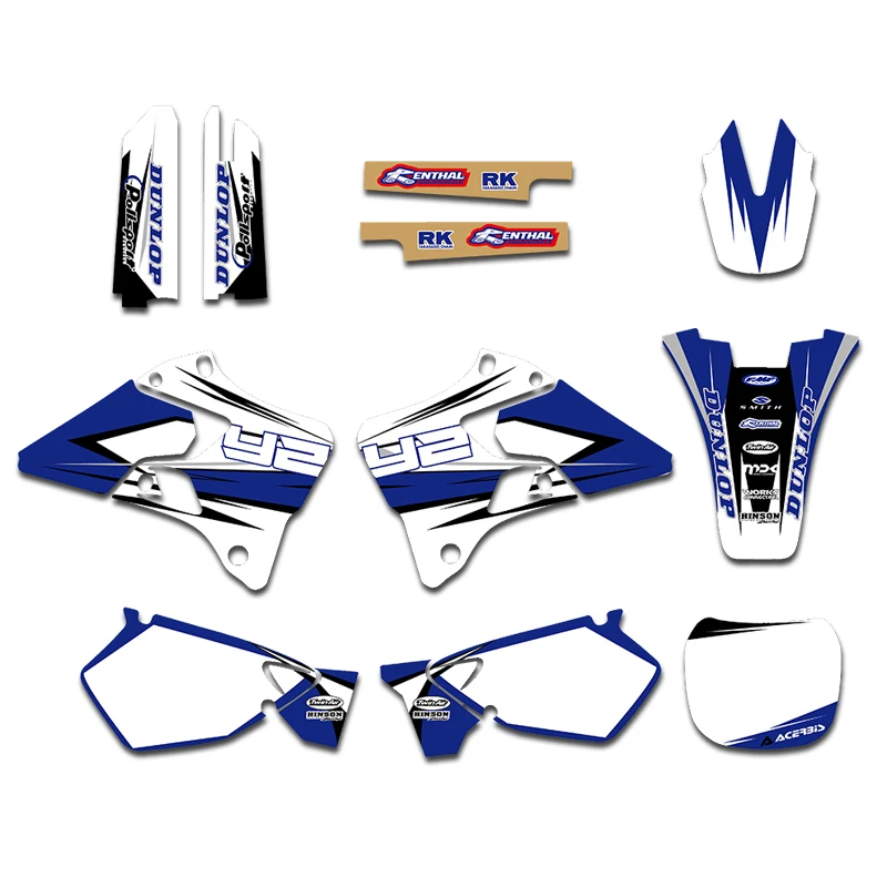 3 м Графика Наклейка наборы для Yamaha YZ125 YZ250 YZ 125 250 1996 1997 1998 1999 2000 2001 аксессуары
