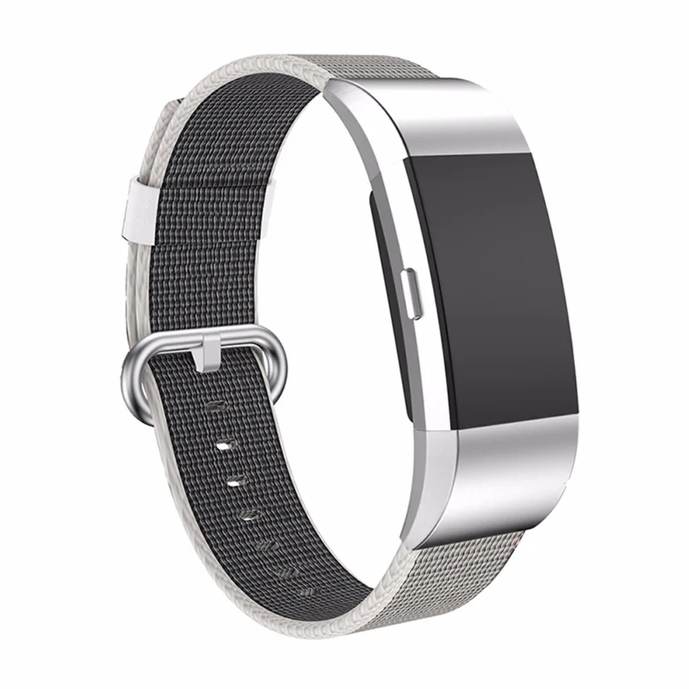 Спортивный тканый нейлоновый наручный ремешок для браслета FitBit Charge 2 гибкий