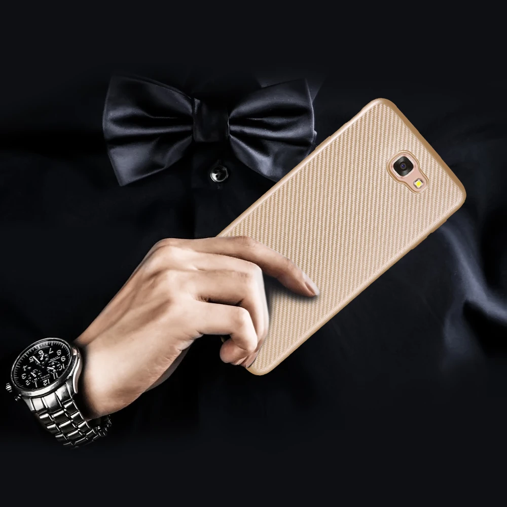 Для Samsung Galaxy J7 Prime 2/Prime 2018 Классический чехол из углеродного волокна ТПУ резиновый