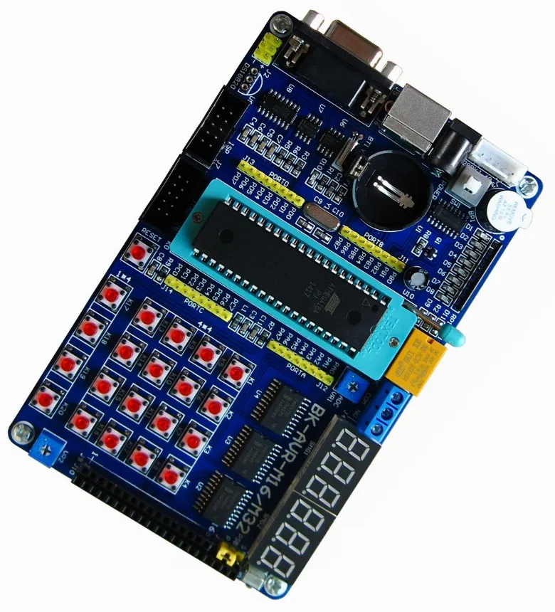 Бесплатная доставка ATMEGA16 макетная плата AVR микроконтроллер обучающая + ISP