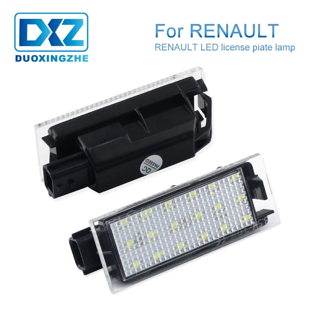 DXZ 2X Автомобильный светодиодный светильник номерного знака для Renault Megane 2 Clio Laguna 3