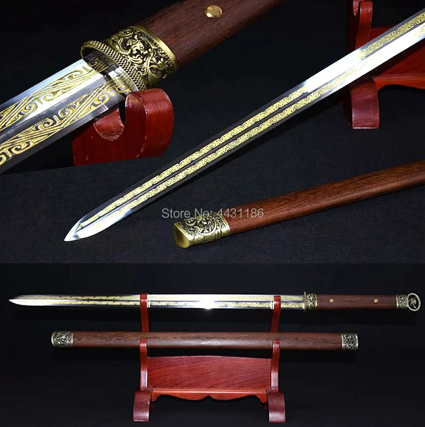 Китайская меч ручной работы WuShu для Кунг Фу Династия Тан HuanShou Swords Jian Sharp лезвие из