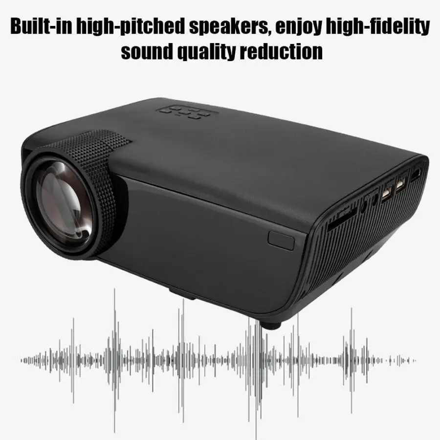 Мини проектор W50 для дома и офиса HD экран 1280*800 Поддержка беспроводного проводного