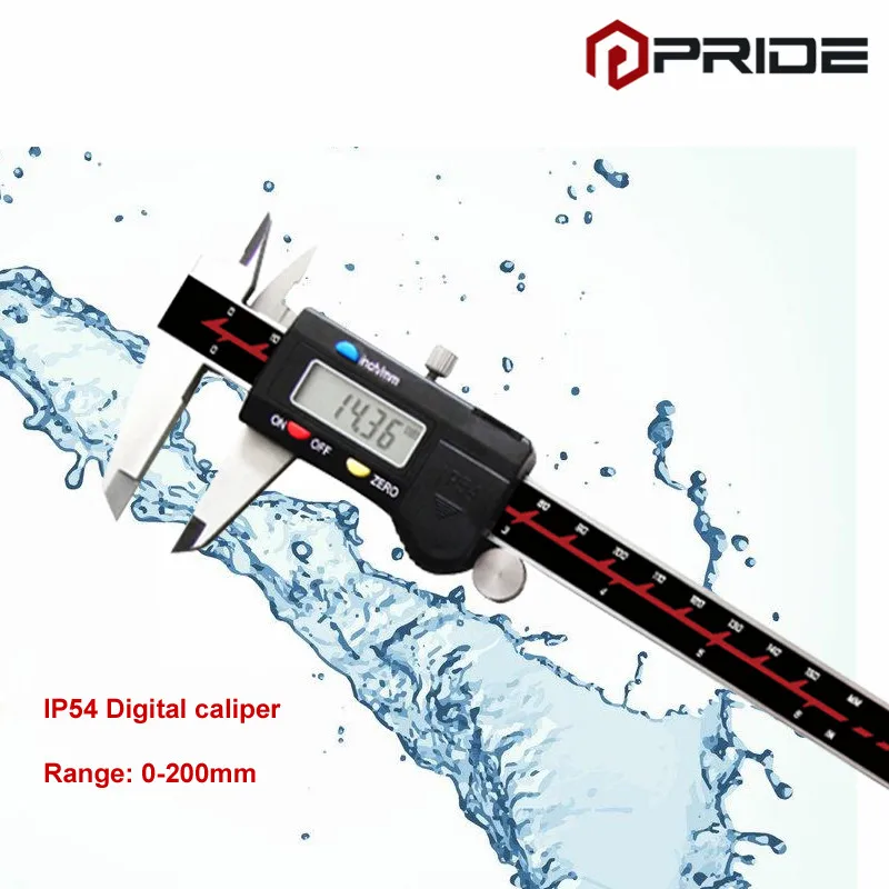 

IP54 Water-Resistant Digital Caliper 0-200mm