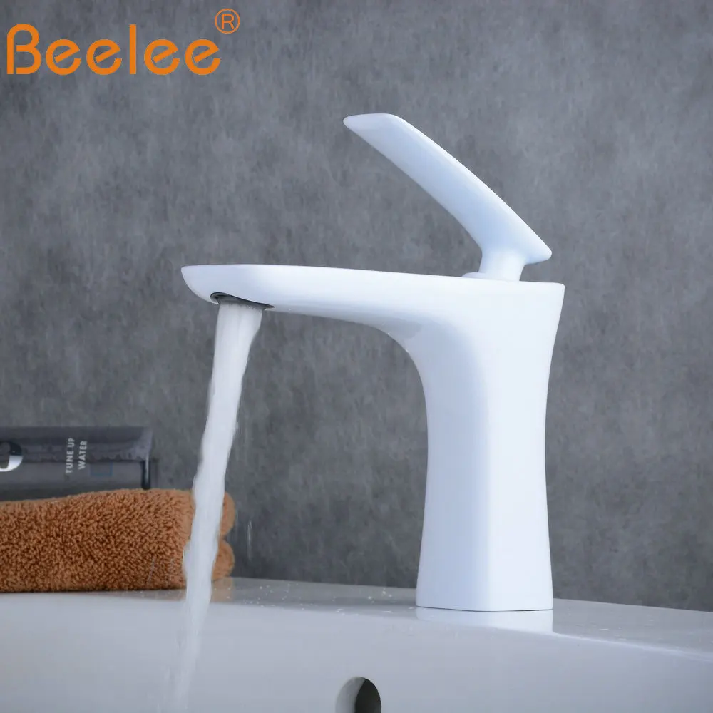 Beelee ванная комната краны смеситель белый кран раковина чаша нажмите