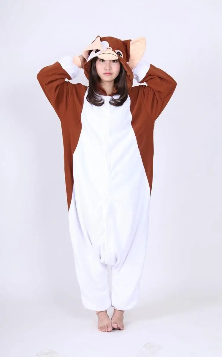 Фото Пижама для взрослых Gremlins Gizmo коричневые вечерние карнавальные костюмы на Пижама для взрослых Gremlins Gizmo коричневые вечерние карнавальные костюмы на