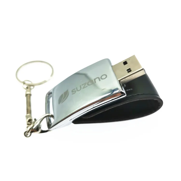 Новинка 2019 металлический брелок флеш накопитель 8 ГБ 16 32 64 кожаный USB флешка карта