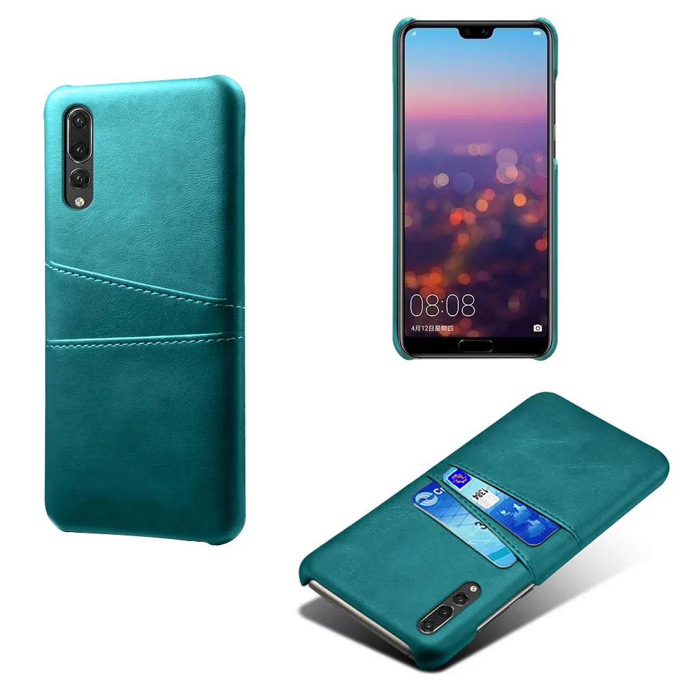 Green Чехол для huawei P20 P30 P10 Pro Lite Plus P9 P8 lite чехол со слотом для карт из искусственной кожи+ PC чехол s для huawei P8 P9 Lite P10 Plus P30 - Цвет: Green