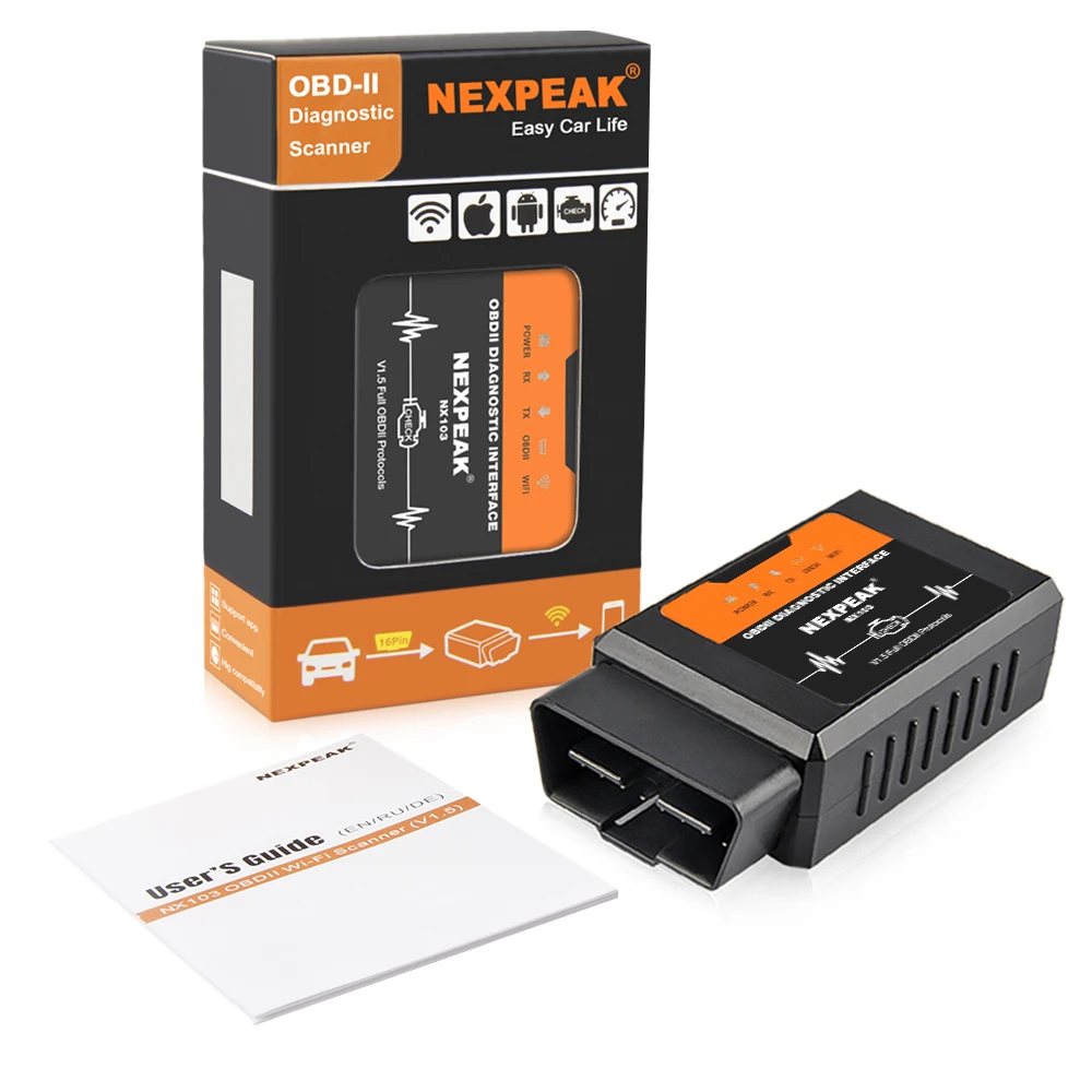 ELM327 NX103 WIFI адаптер V1.5 сканер для iPhone автомобильный диагностический инструмент OBD 2