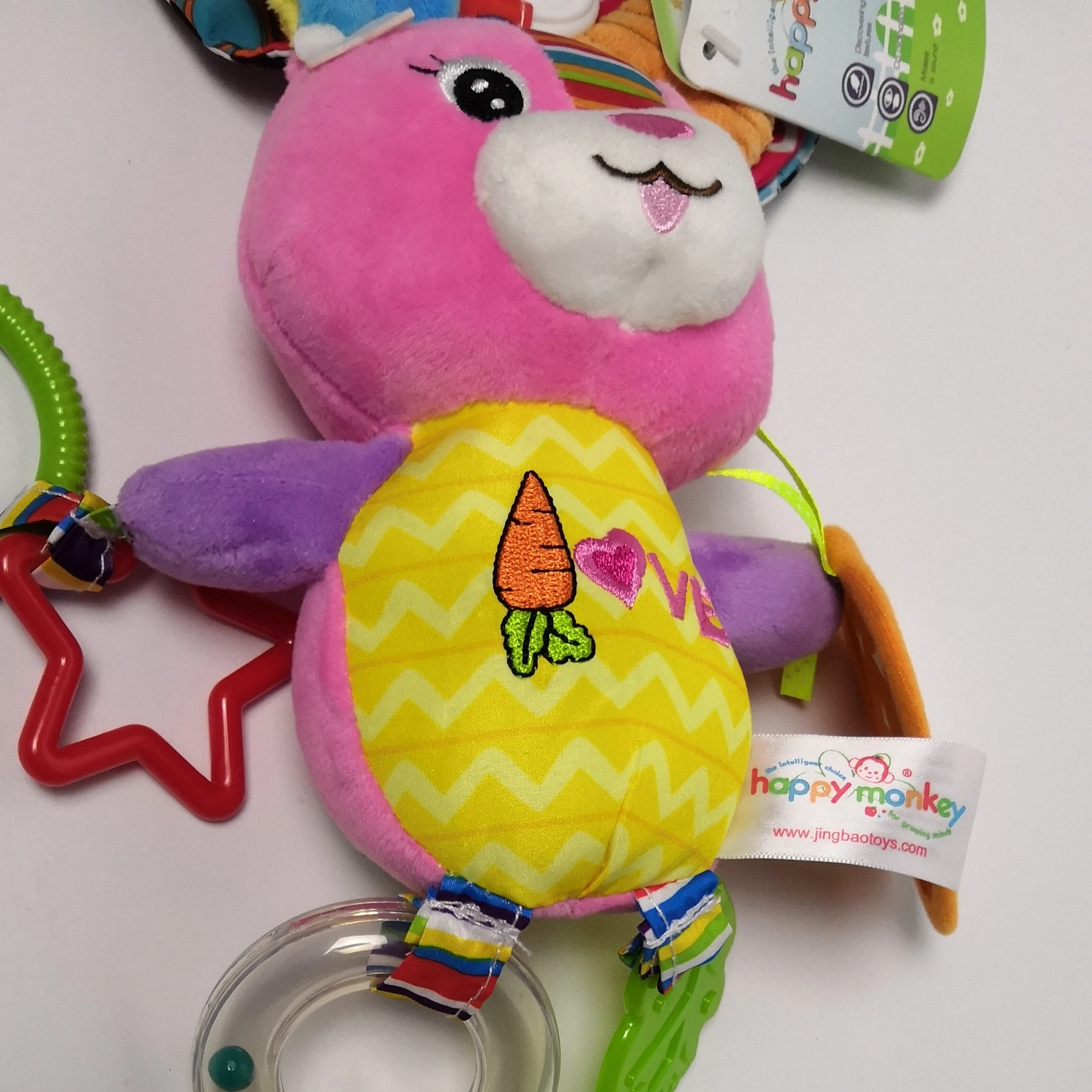 

hanging Newborn Rattles Toys baby birth month plush gift child teether set keep infant toddler boy girl pacifiers
