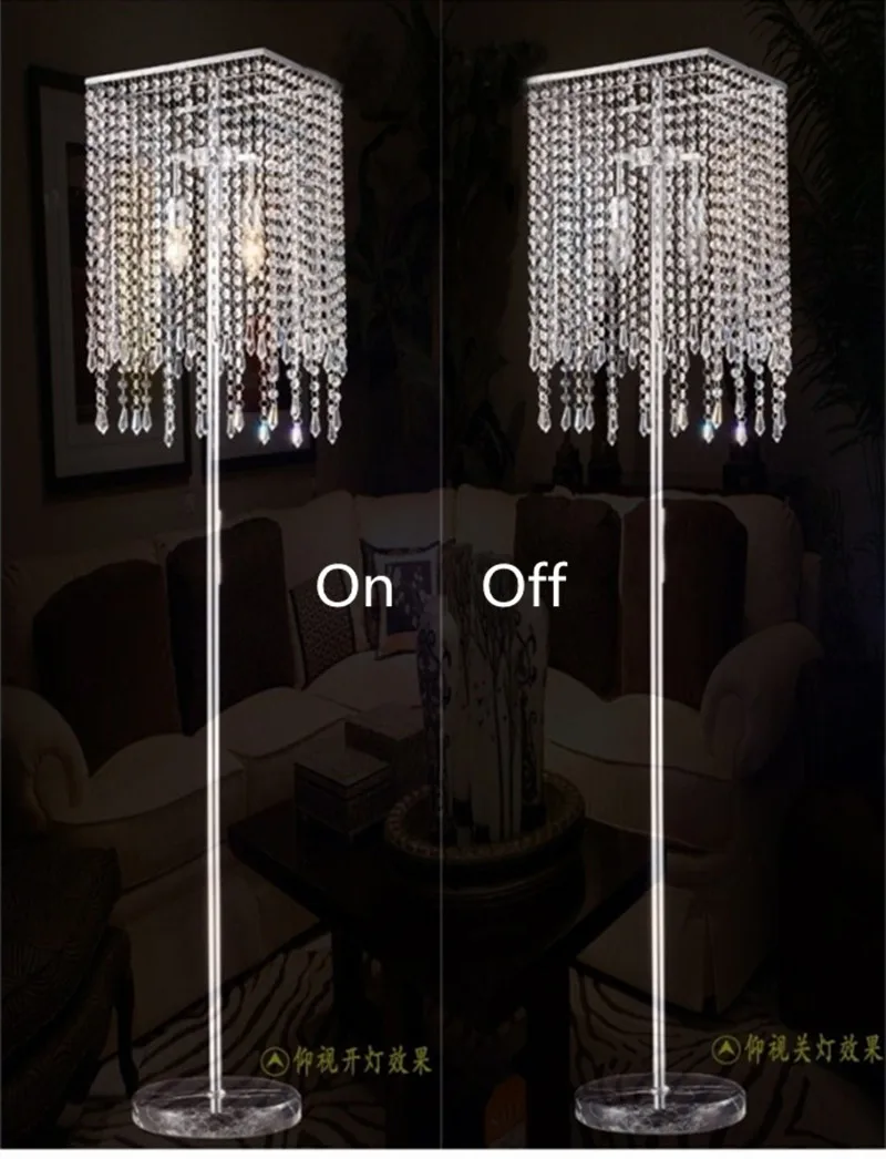 Современная светодиодная Хрустальная Напольная Лампа для гостиной спальни