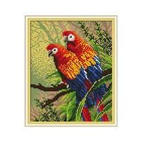 joy sunday two parrots full square round 5d diy diamond painting picture of rhinestones 5d mosaic diamond embroidery sale animal