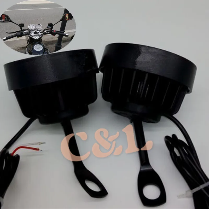 Универсальные мотоциклетные черные 4 светодиодные фары Противотуманные с