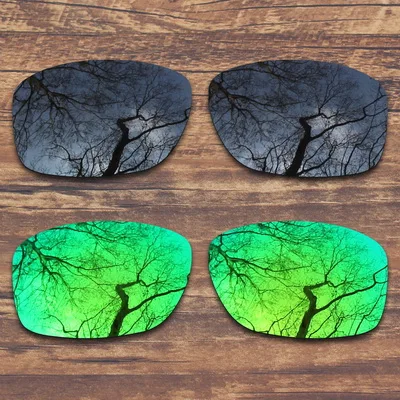 Black and Green ToughAsNails поляризованные Сменные линзы для Окли Юпитер квадратные солнечные очки-несколько вариантов - Цвет линз: Black and Green
