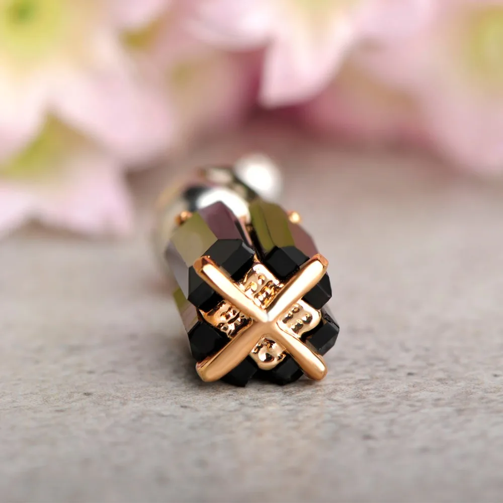 Черные стразы золотые кольца для пирсинга пупка сексуальные бикини ювелирные