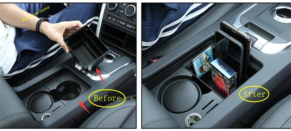 

Lapetus Middle Multifunction Storage Container Box Phone Tray Accessory Cover Fit For Land Rover Discovery Sport 2015 - 2019