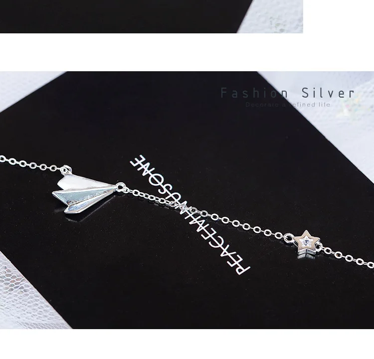 Серебряная подвеска ожерелье самолёт колье argent 925 ювелирное ожерелье без галстука joyeria эффектное ожерелье плата Де Ли 925