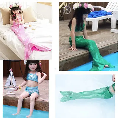 Дети купальники 2015 новая девушка русалочка Swimmable плавание принцесса костюм