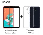 Прозрачный силиконовый мягкий чехол из ТПУ для Asus Zenfone 5 Lite ZC600KL задняя крышка 0,3 мм 2.5D полное покрытие закаленное стекло Защита экрана