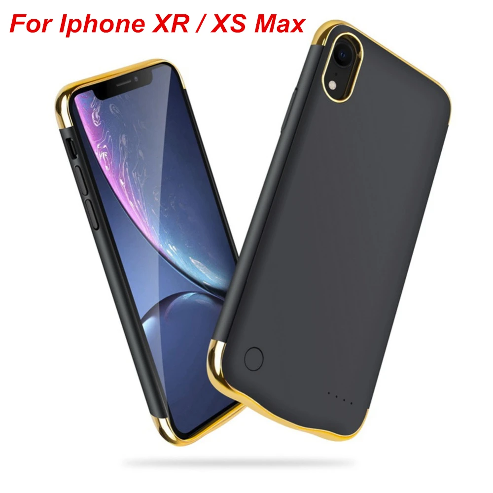 6000 мАч для Iphone XR XS MAX батарея зарядное устройство чехол Smart портативного зарядного